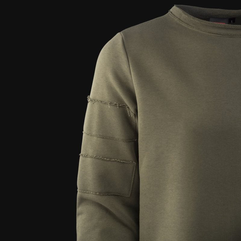 Set Khaki Herren Sweatshirt und Herrenjeans – Metro Moss One - 13