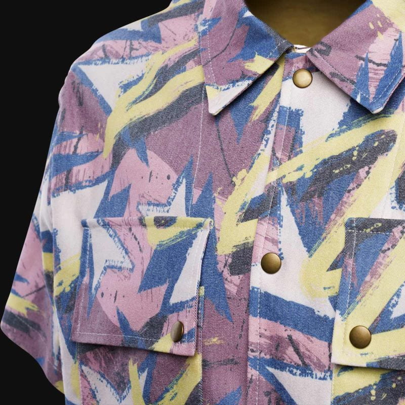 Set Overshirt mit Knöpfen und Eingrifftaschen + Shorts – Oasis One - 10