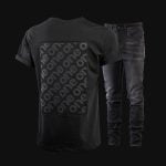 Set T-Shirt schwarz und Herrenjeans – Noir One