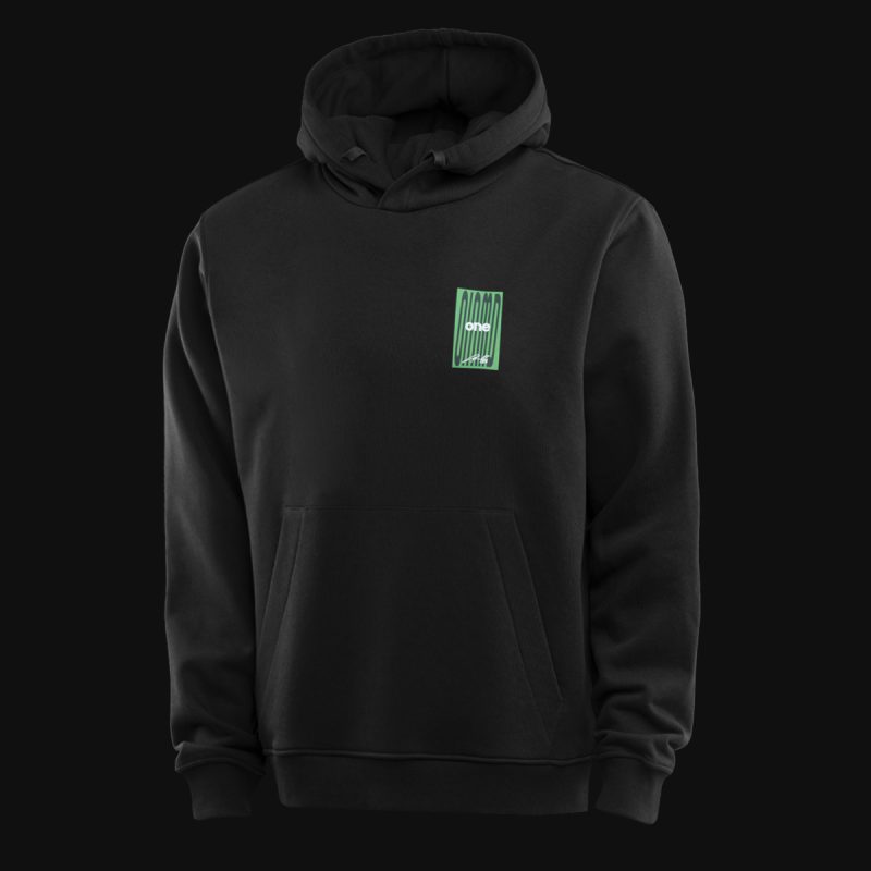 Schwarzes Herren Hoodie - Signature One V.02 - 02