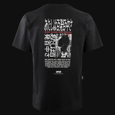 Schwarzes Herren-T-Shirt in Übergröße - OBLV One