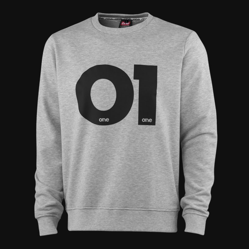 Graues Herren Sweatshirt - O1 Grey - 03