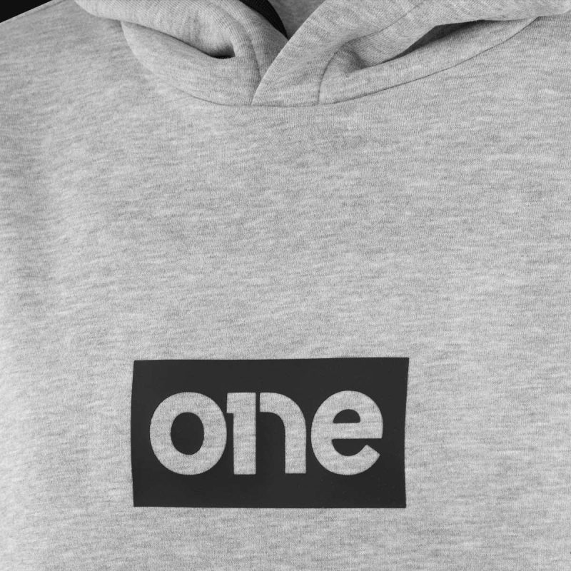 Schwarzes Herren Hoodie – Grey B-Box - 05
