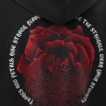 Schwarzes Herren Hoodie – Midnight Rose - 03