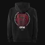Schwarzes Herren Hoodie – Midnight Rose