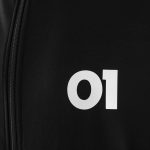 Schwarzes Herren Hoodie mit Reißverschluss - Obsidian O1 - 02