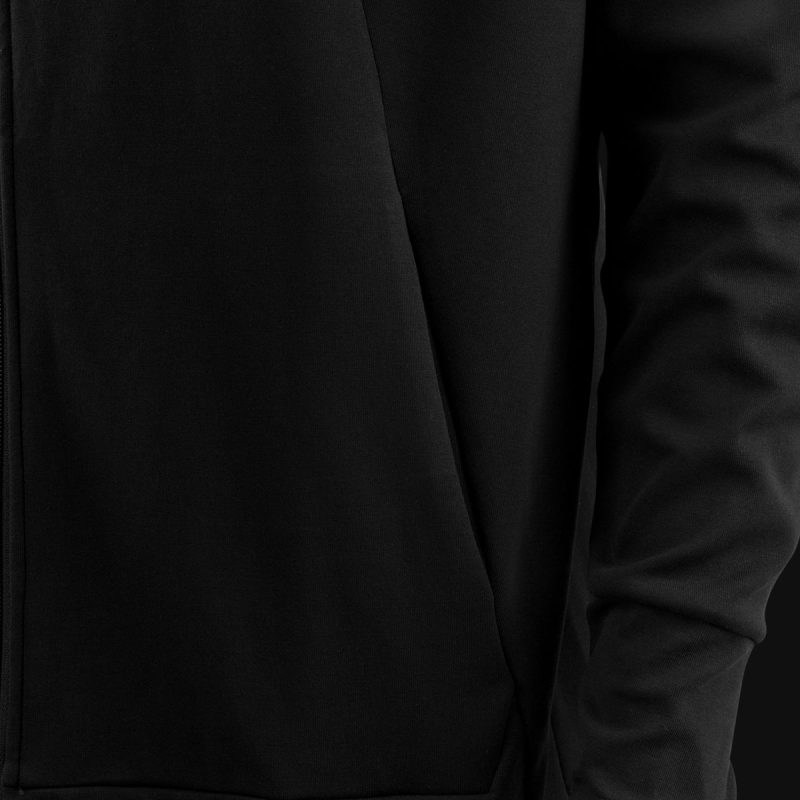 Schwarzes Herren Hoodie mit Reißverschluss - Obsidian O1 - 04