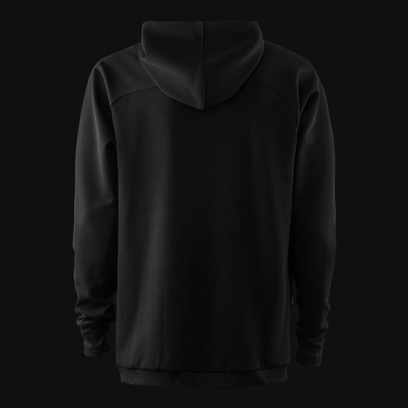Schwarzes Herren Hoodie mit Reißverschluss - Obsidian O1 - 05