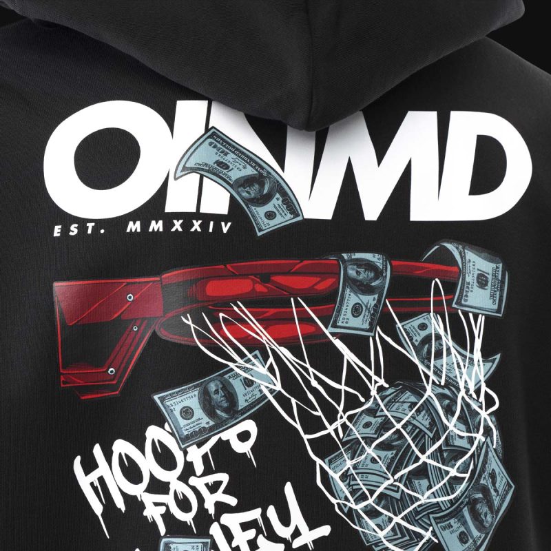 Schwarzes Herren Hoodie – Posterized One - 03