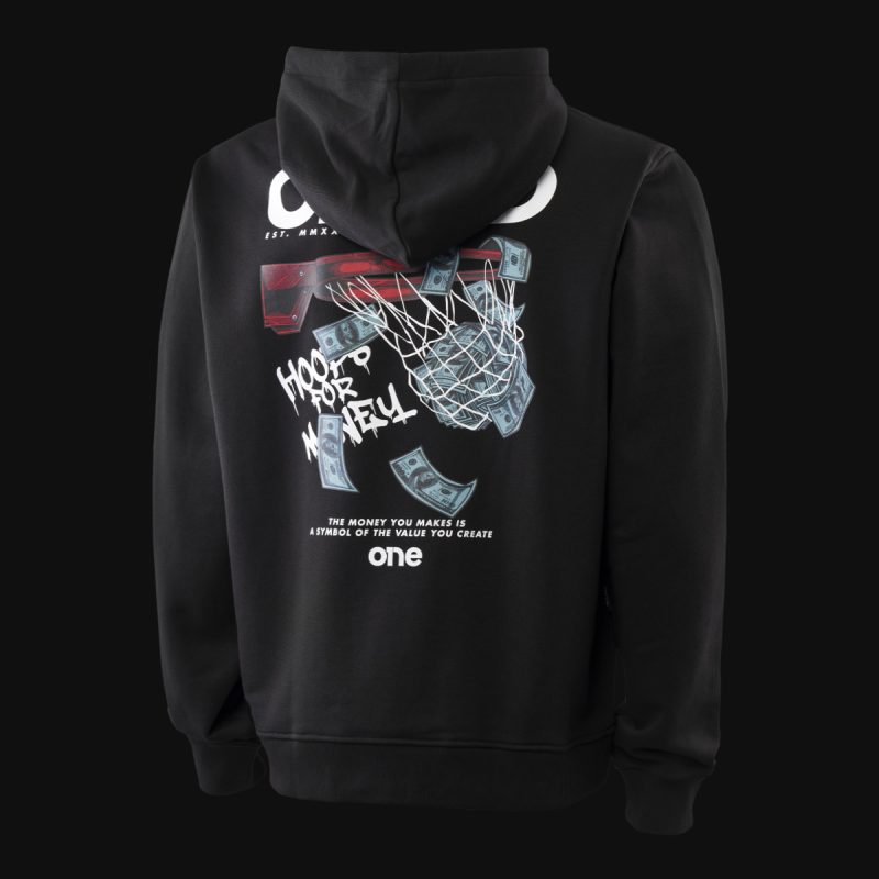 Schwarzes Herren Hoodie – Posterized One - 04