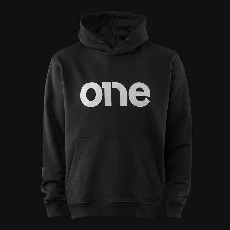 Schwarzes Herren Hoodie – W Classics One