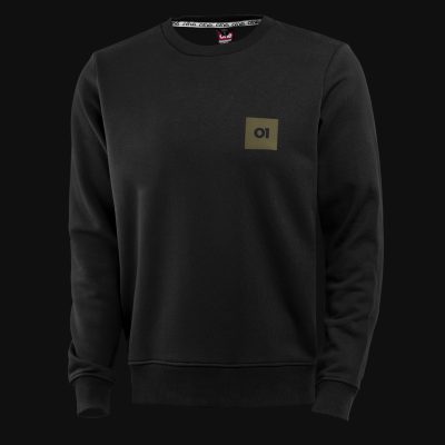 Schwarzes Herren Sweatshirt - O1 Khaki Box