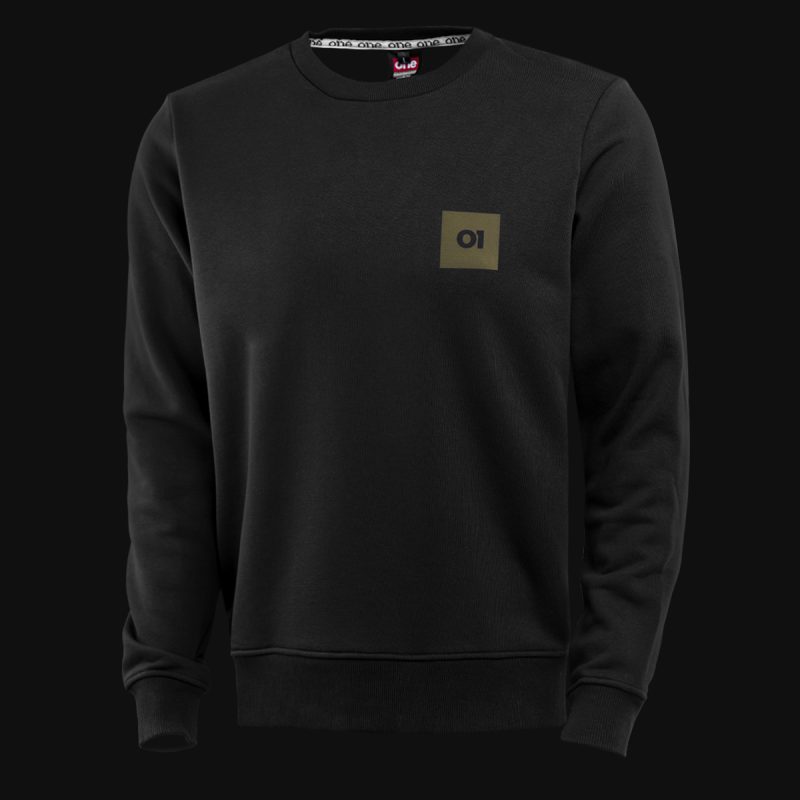Schwarzes Herren Sweatshirt - O1 Khaki Box