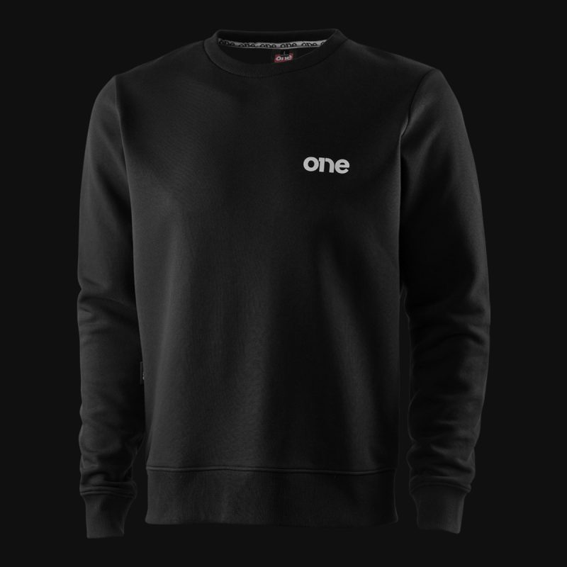 Schwarzes Herren Sweatshirt - White One Classics - 03