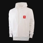 Weißes Herren Hoodie mit Reißverschluss - Crimson Box O1 - 03