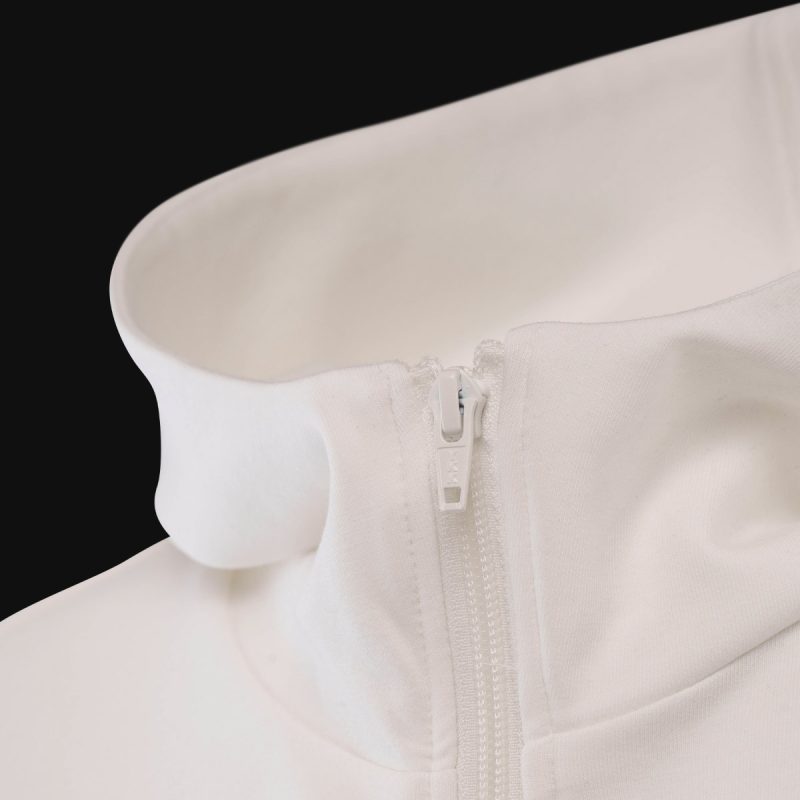 Weißes Herren Hoodie mit Reißverschluss - Crimson Box O1 - 04