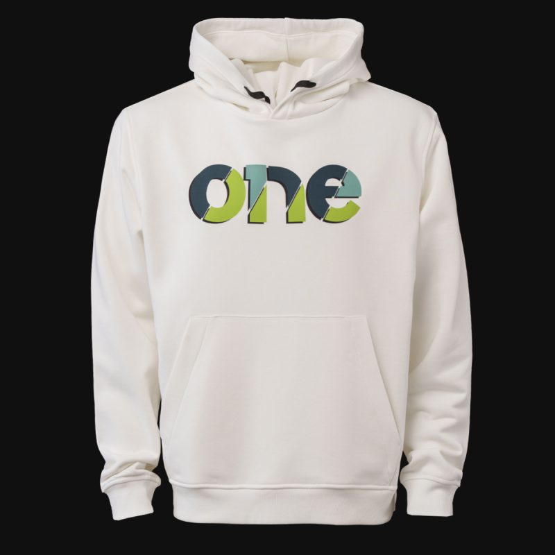 Weißes Herren Hoodie - Hue One V.02 - 02