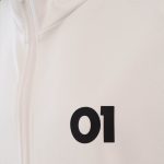 Weißes Herren Hoodie mit Reißverschluss - Halo O1 - 02