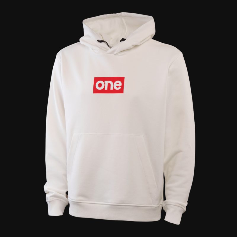 Weißes Herren Hoodie - Red Box Logo - 03