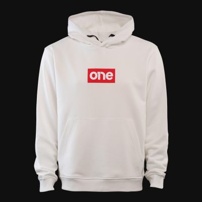 Weißes Herren Hoodie - Red Box Logo