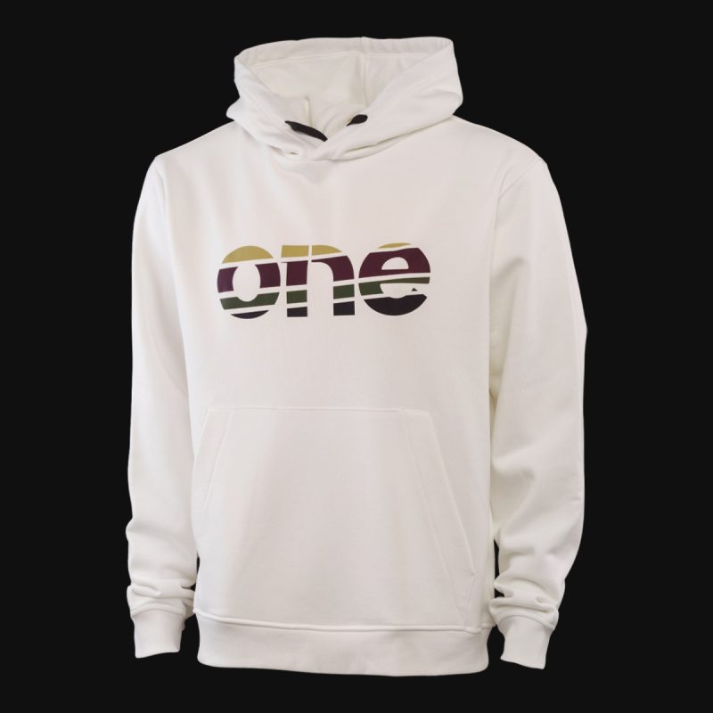 Weißes Herren Hoodie - Track One - 03