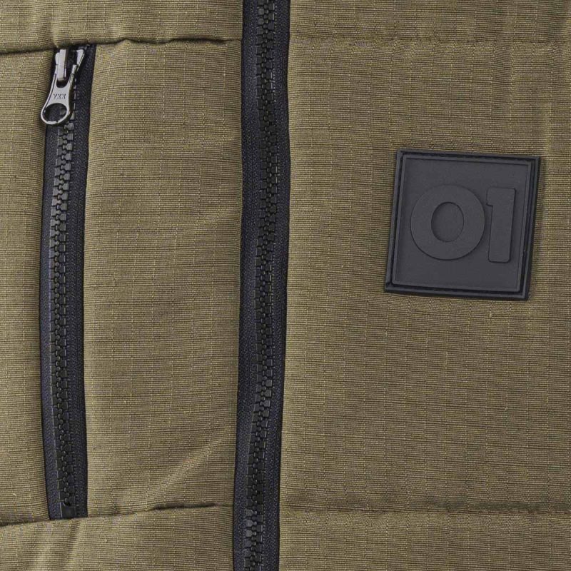 Schwarze Herrenweste mit Kapuze - O1 Khaki - 04