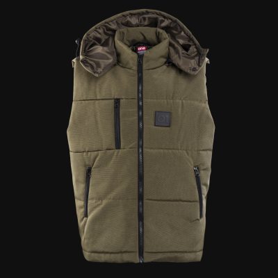 Schwarze Herrenweste mit Kapuze - O1 Khaki