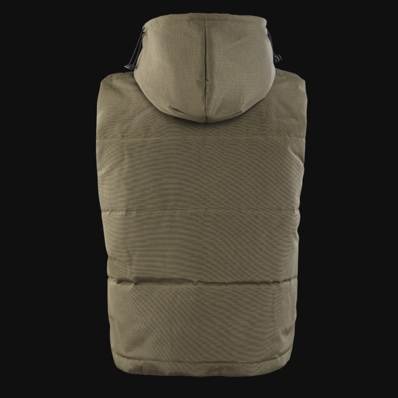 Schwarze Herrenweste mit Kapuze - O1 Khaki - 06