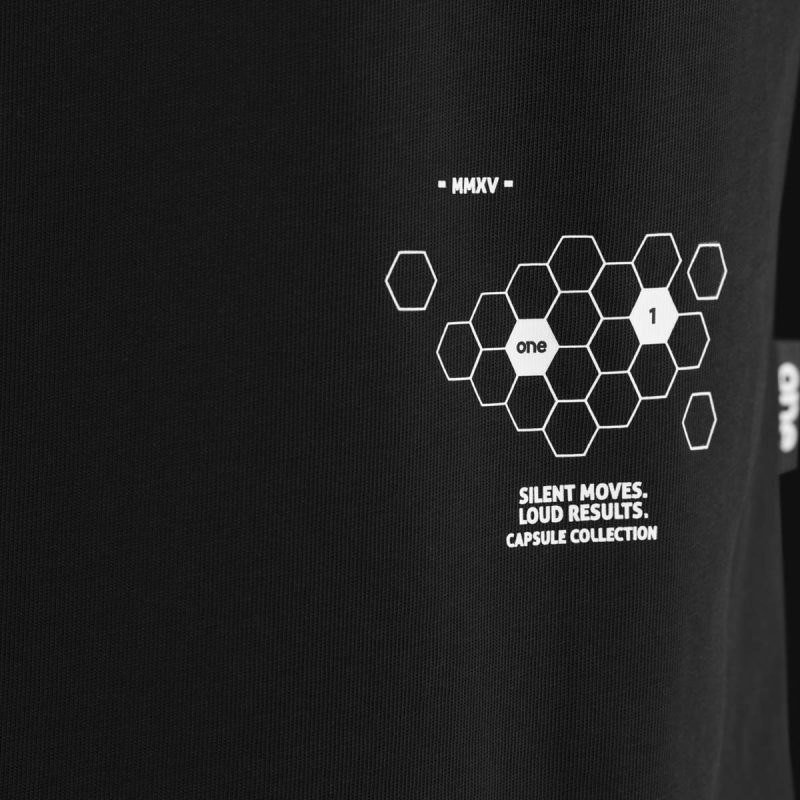 Herren Oversize T-shirt - Hex One Noir - 03