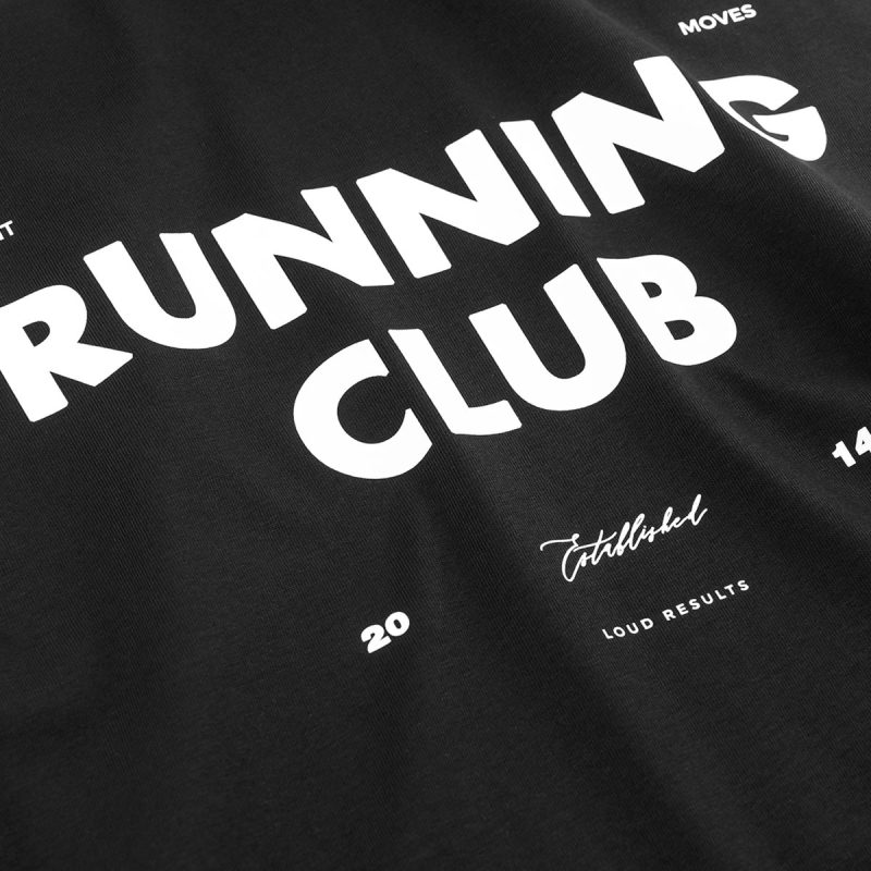 Schwarzes Herren Muskelshirt - Running Club - 02