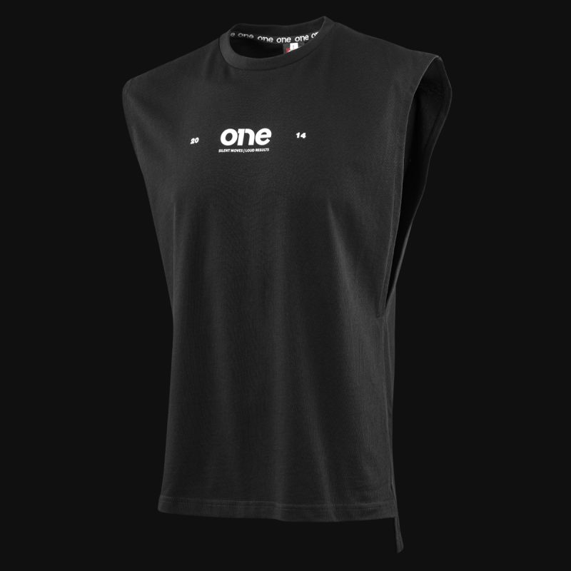 Schwarzes Herren Muskelshirt - Running Club - 03