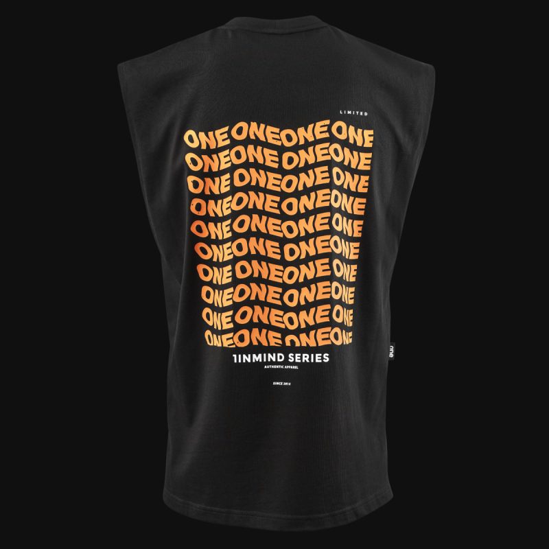 Schwarzes Herren Muskelshirt - Wave One V.02 - 05