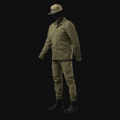 Set Overshirt-Hemd und Polyesterhose Ranger One
