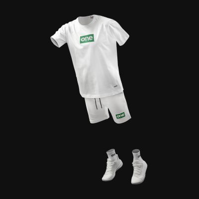 Set T-Shirt und Shorts Classic White-G