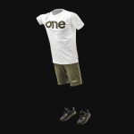 Set T-Shirt und Shorts Khaki One
