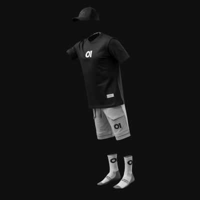 Set T-Shirt und Shorts O1 Grey