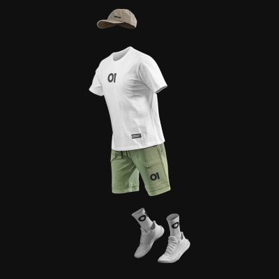 Set T-Shirt und Shorts O1 WH