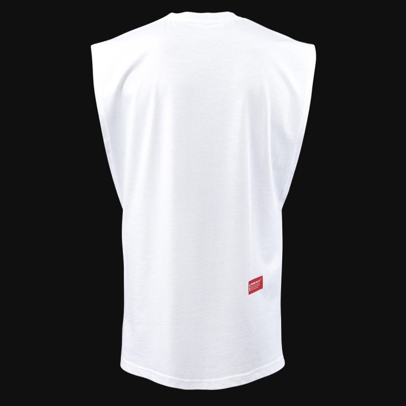 Weißes Herren Muskelshirt - SLMR - 02