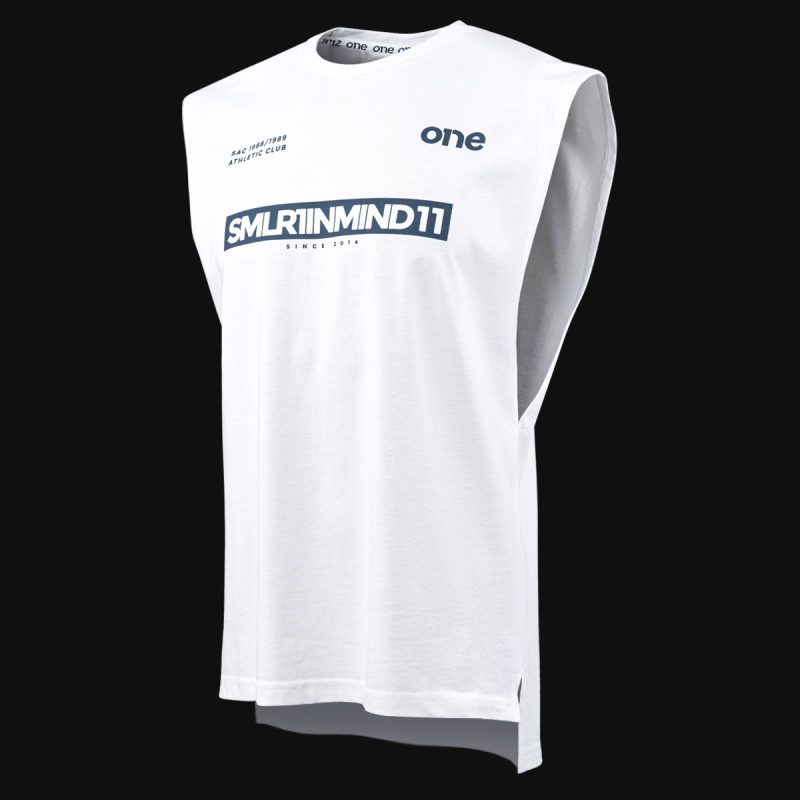 Weißes Herren Muskelshirt - SLMR-GR