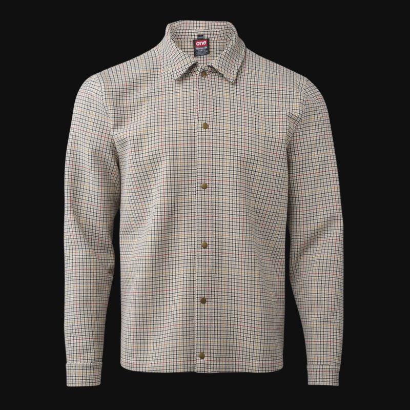 Herren Overshirt mit Knöpfen - Flex Grid