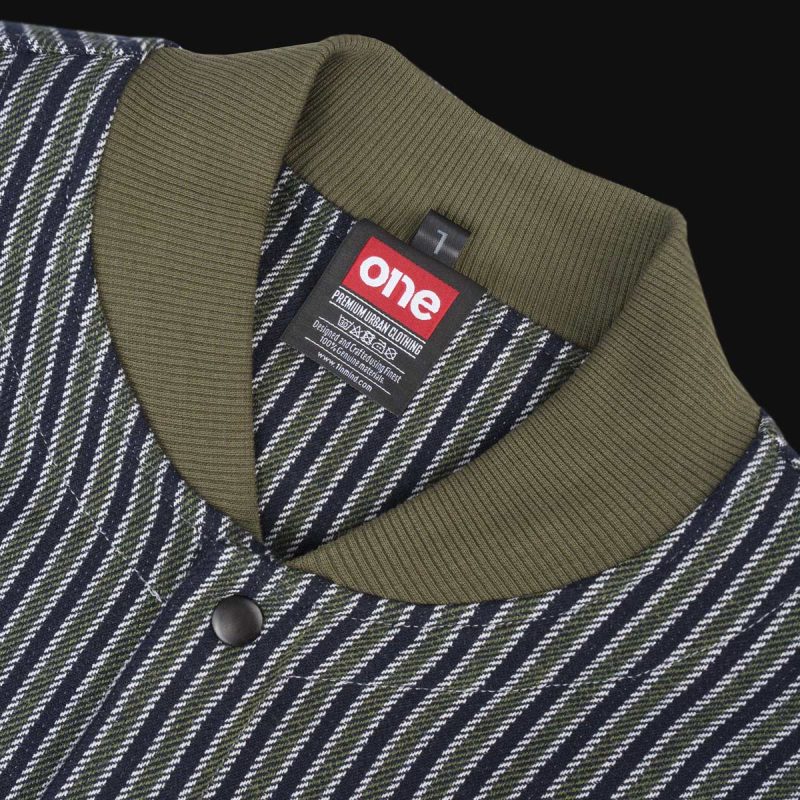 Herren Overshirt mit Knöpfen - Olive Grid - 02