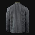 Herren Overshirt mit Knöpfen - Olive Grid - 03
