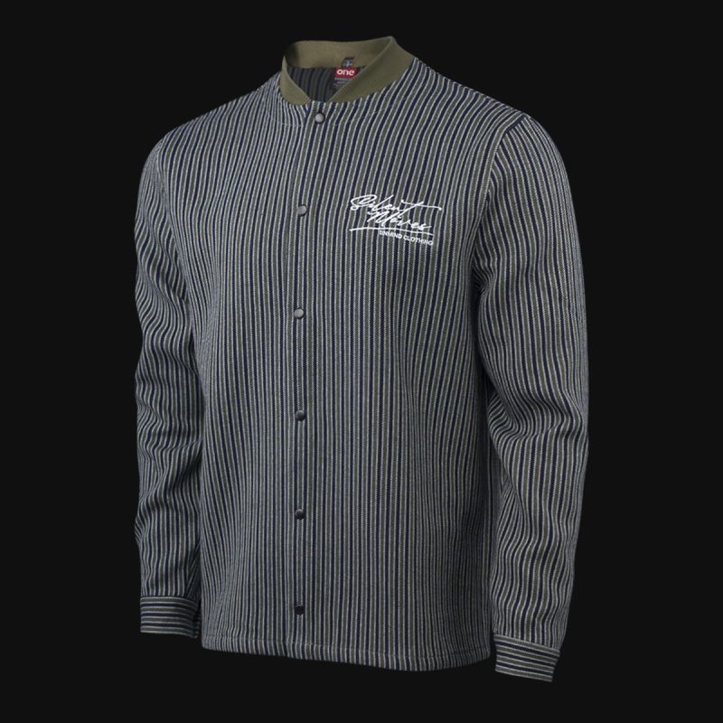 Herren Overshirt mit Knöpfen - Olive Grid - 05