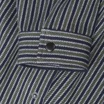 Herren Overshirt mit Knöpfen - Olive Grid - 06