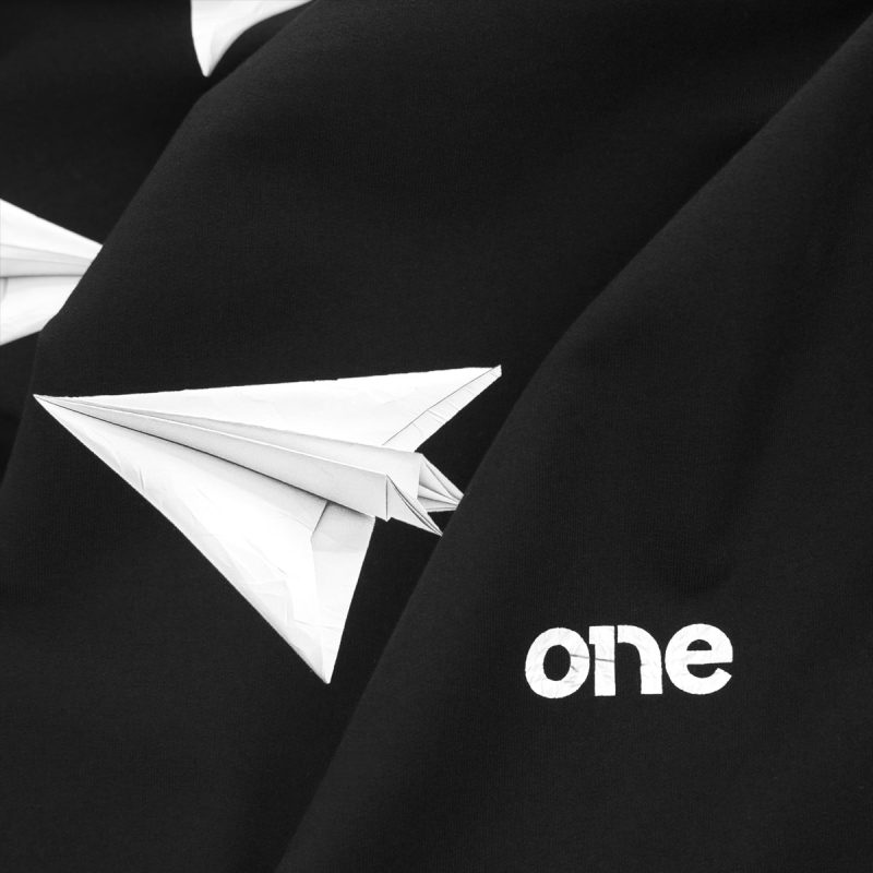Herren Premium T-Shirt Schwarz - Paper Flight - 03