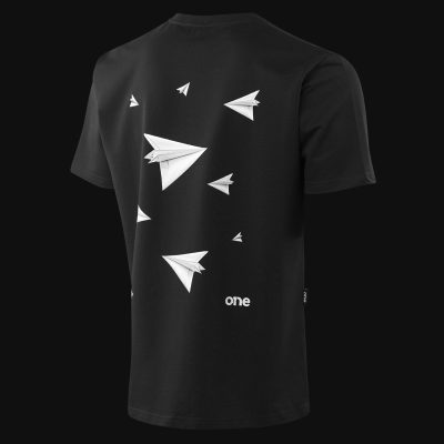 Herren Premium T-Shirt Schwarz - Paper Flight