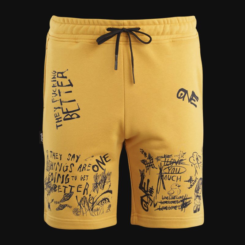 Herren Shorts gelb Rebel Sketch - 05