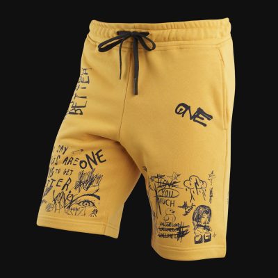 Herren Shorts gelb Rebel Sketch
