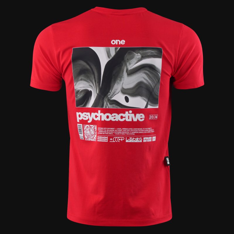Herren Slim-Fit T-Shirt rot - Psychoactive - 05