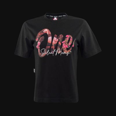 Damen T-Shirt Scwarz Flamingo Whisper